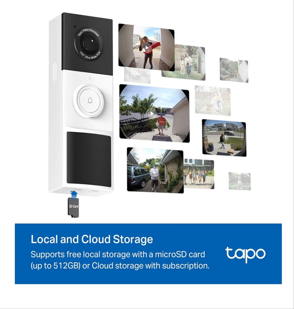 Smart Video Doorbell Camera Wireless with Chime, 2K with Full Color Night Vision & Spotlights, No Monthly Fee, Ring Call, 160° Ultra-Wide View, Free AI Detection, Local Storage,D210