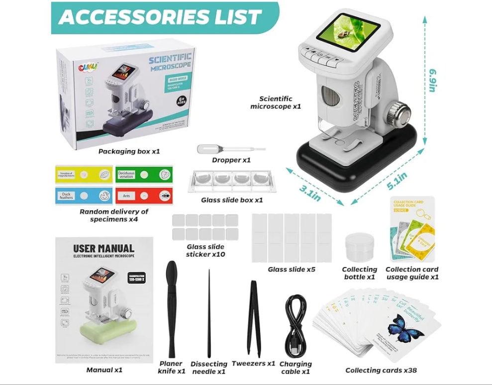 Microscope for Kids, handheld microscope choose from 3 options below ages 5 and up explore nature in depth see things closer than usual