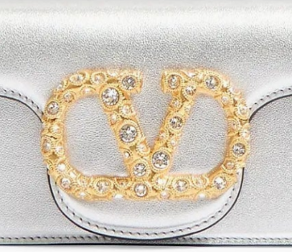 Valentino Garavani
Locò Small Shoulder Bag in Laminated Calfskin