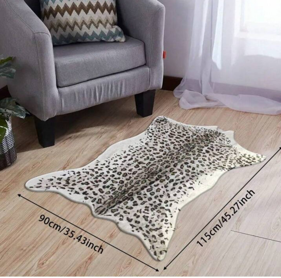 1pc Modern Home Decor Cartoon Imitation Animal Leopard Print Texture Pattern Area Rug, Soft Carpet For Bedroom Bathroom Tapestry