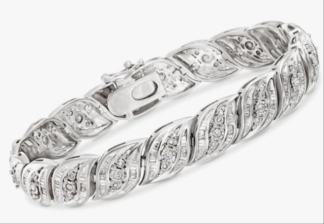 1.00 ct. t.w. Diamond Bracelet in Sterling Silver