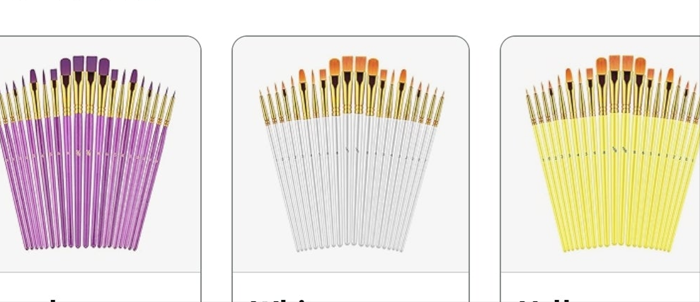 Paint Brushes Set, 20 Pcs Paint Brushes for Acrylic Painting, Oil Watercolor Acrylic Paint Brush, Artist Paintbrushes for Body Face Rock Canvas, Kids Adult Drawing Arts Crafts Supplies,