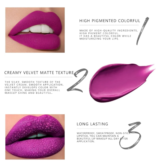 10 Colors Lipstick, Matte Velvet&Glitter Metallic Colors, for Glossy Radiant&Full Matte Lip Gloss, Non-Stick Cup Long Wear Lip Glaze, High Pigmented Lipstick Cosmetic-