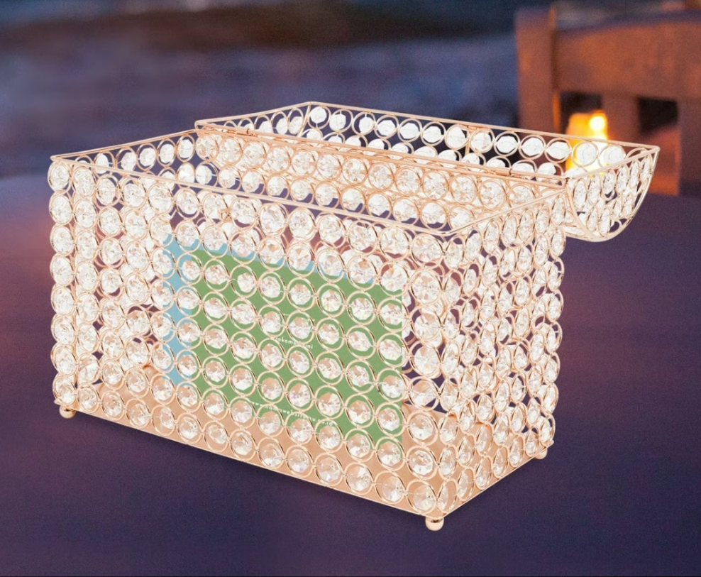 Wedding Card Box with Heart Lock