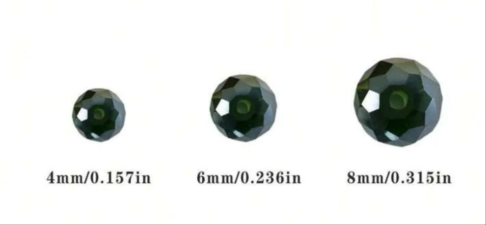 4mm, 6mm, 8mm Emerald Green AB Faceted Flat Crystal Beads, Wheel Glass Beads For Jewelry Making Necklace Bracelet DIY