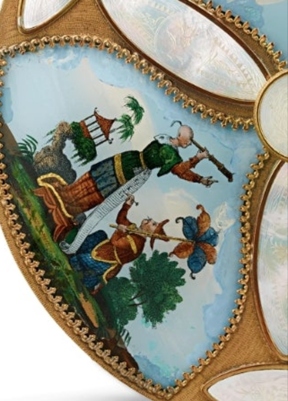Fabulous Piece A Palais-Royal Mother-of-Pearl Perfume Box and Flasks made of crystal gilt bronze and pink opaline glass. Absolutely stunning. π