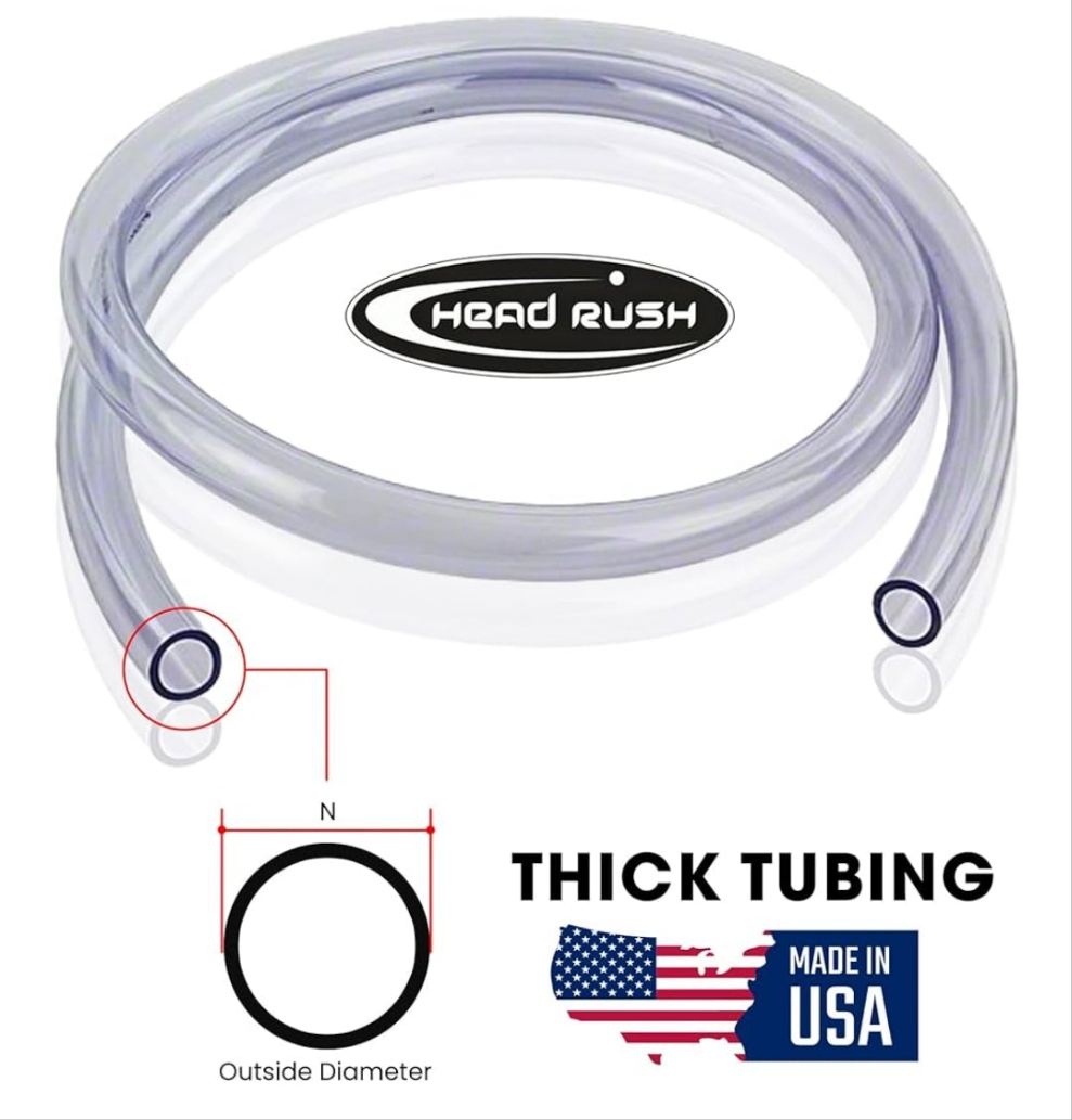 Beer Bong, Double Header 2-Tube, 8" x 6.5" Plastic Funnel with Dual Flexible Hose, 2 2-ft Long Thick Tubes for Parties and Games for Adults
