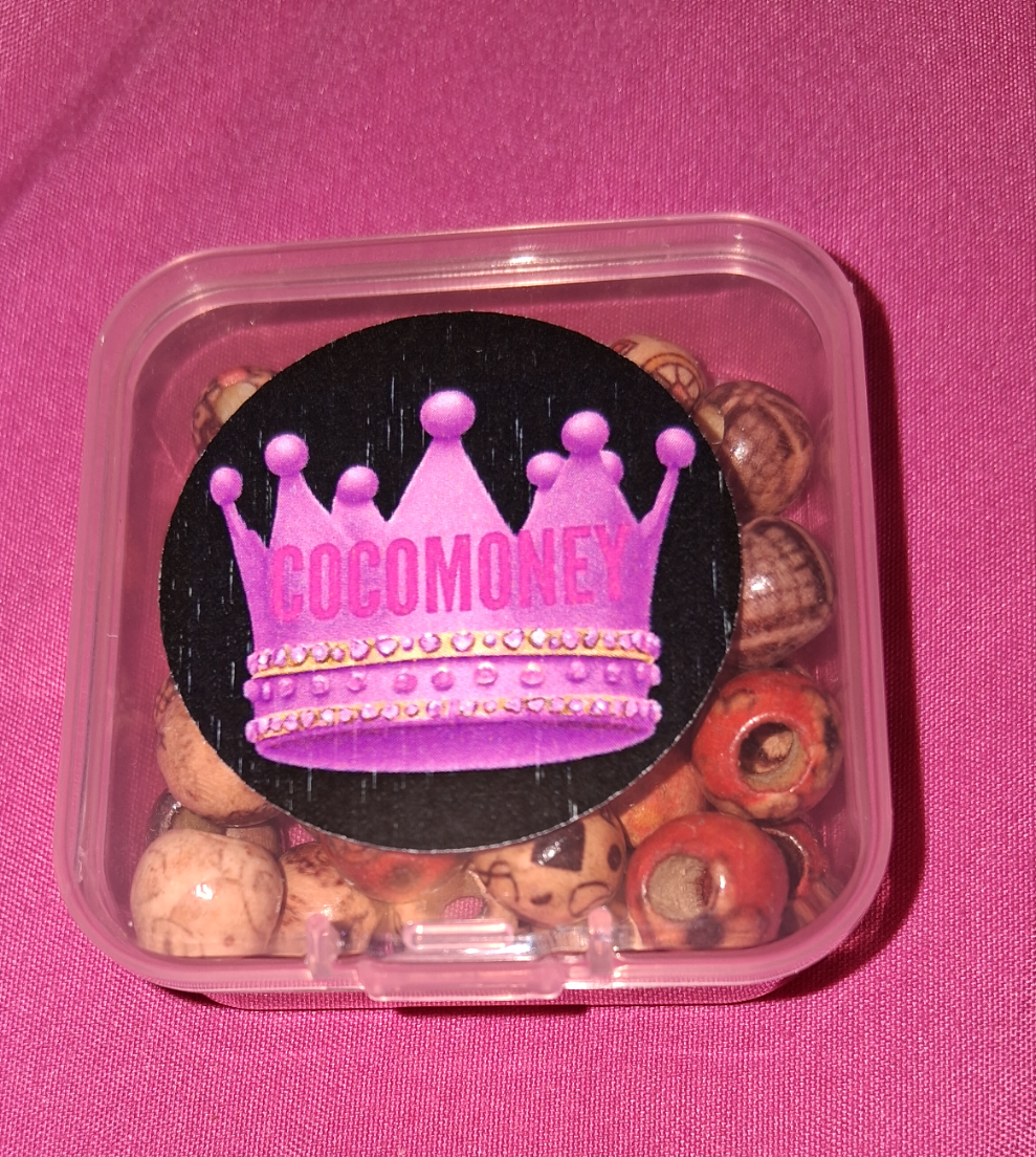 COCOMONEY HAIR BEADS WOOD random color mix