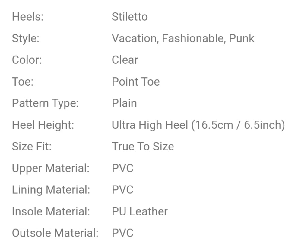 Sexy Super High Heel Stilettos, Platform Pumps, Transparent Crystal Sandals For Models, Nightclubs, Catwalk, Formal Dresses, Parties And Weddings