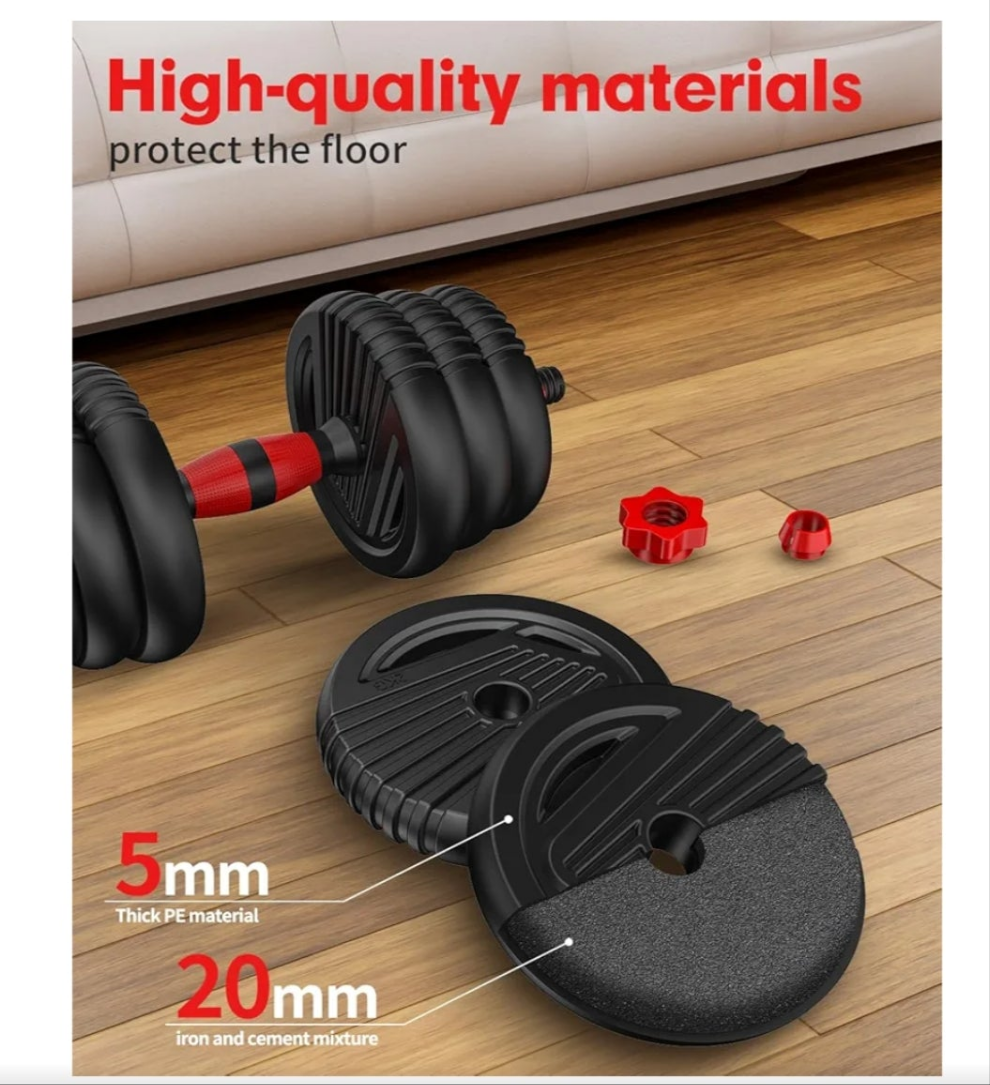 Adjustable Dumbbells, 10/25/35/55/70/90lbs Free Weight Set with Connector, 4 in1 Dumbbells Set Used as Barbell, Kettlebells, Push up Stand, Fitness Exercises for Home Gym Suitable Men/Women