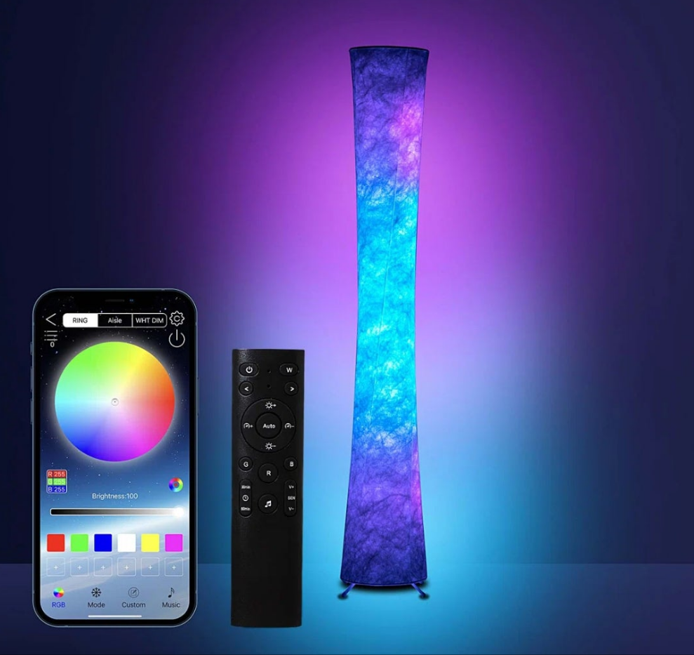 LED Dimmable Novelty Floor Lamp with Remote and APP Control