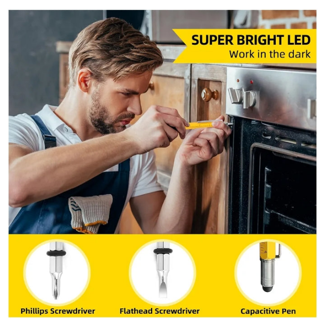 Fathers Day Dad Gifts,Gifts for Men from Daughter Son Wife, Multitool Pen 10 in 1 Multi Tool Gifts for Dad Men Grandpa Christmas Day Gifts from Son Husband's Gift