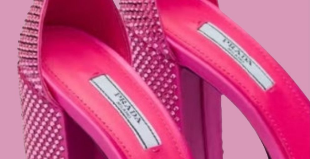 Prada 135mm Crystal Platform Sandals
Begonia Pink Satin
