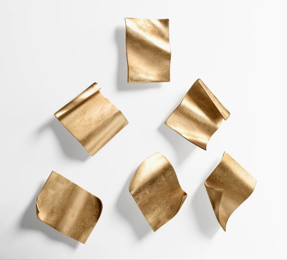 Abstract Wall Decor on Metal Room Decor Home Decor gold tone