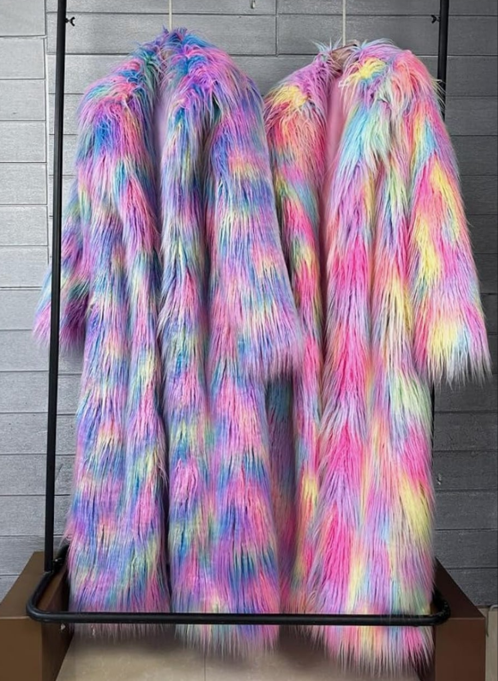 Faux Fur Coat Women's Extend Ankle Puffy Outwear