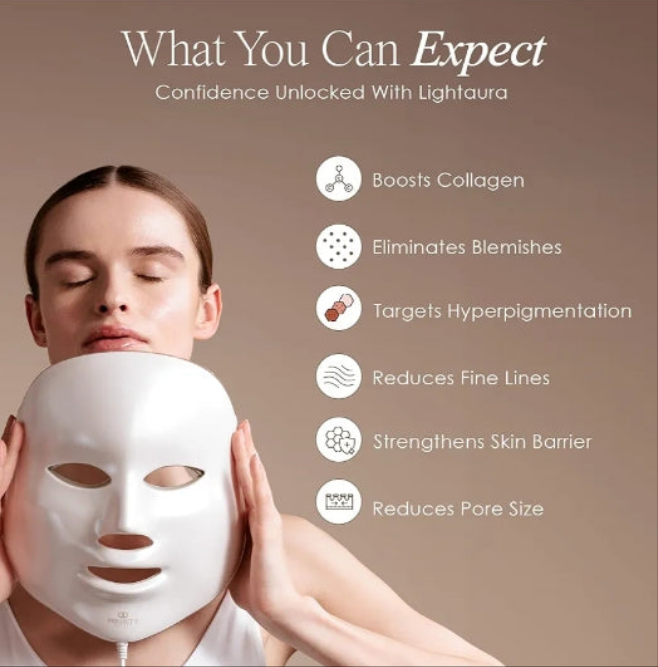 Skin Rejuvenation Photon Mask | LED Face Mask Light Therapy Red Blue Light Anti-Aging Wrinkle Spa Facial Treatment Home Skincare Mask