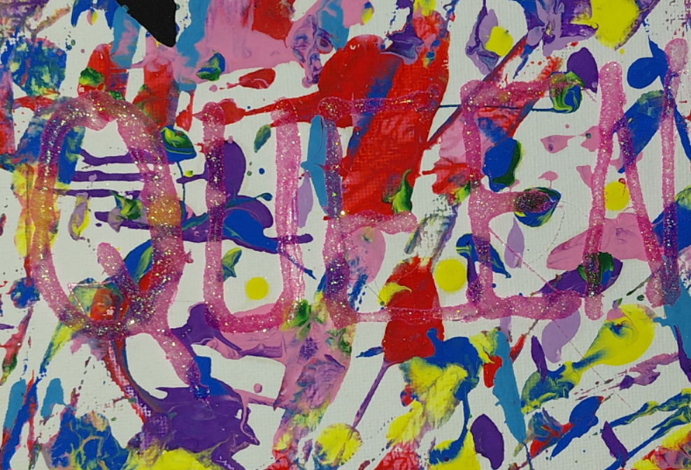COCOMONEY ART Color Queen 1 OF 1 CUSTOM PIECE BY COCOMONEY painting on canvas