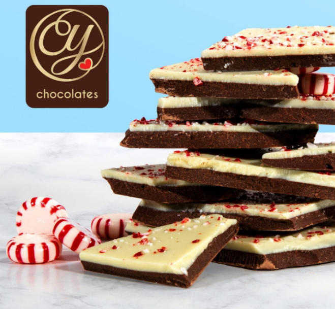 A Gift Inside Handmade Layered Dark and White Chocolate Peppermint Bark