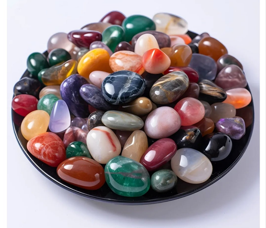 Polished Multicolor Healing Crystal Stone Set, 72 Pcs, 0.5" Handpicked Tumbled Stones for Healing, Reiki, Meditation, Crafting, Home Decor, Ethically Sourced, Multicolor