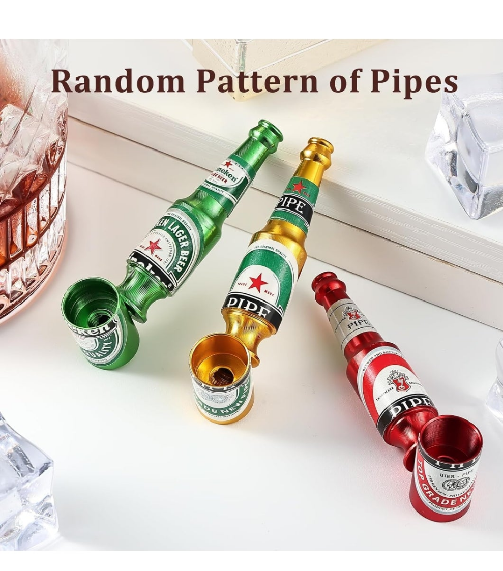 Beer Bottle Pipe Scraper Set for Tobacco Pipe Folding Cleaning Ashtray Accessories
