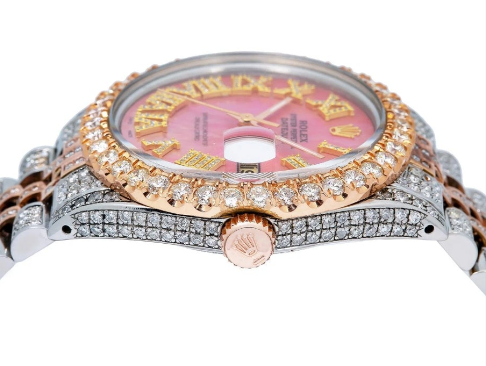 Rolex Datejust 1601 36MM Pink Diamond Dial With Two Tone Jubilee Bracelet (Pre-owned)