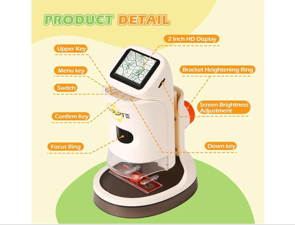 Microscope for Kids, handheld microscope choose from 3 options below ages 5 and up explore nature in depth see things closer than usual