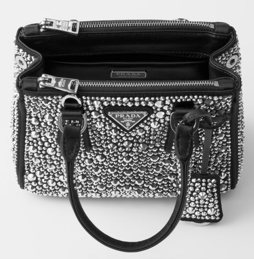 Prada Galleria Satin Micro-Bag with Decorations