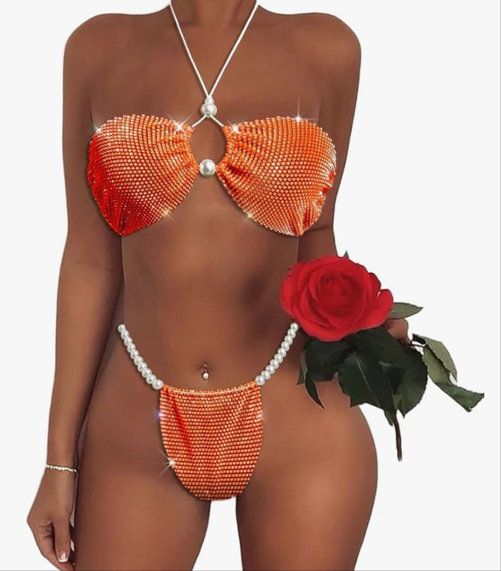 COCOMONEY BATHING SUIT one size s/m WITH FREE BAG AND GIFTS polyester 1 set 2 pieces