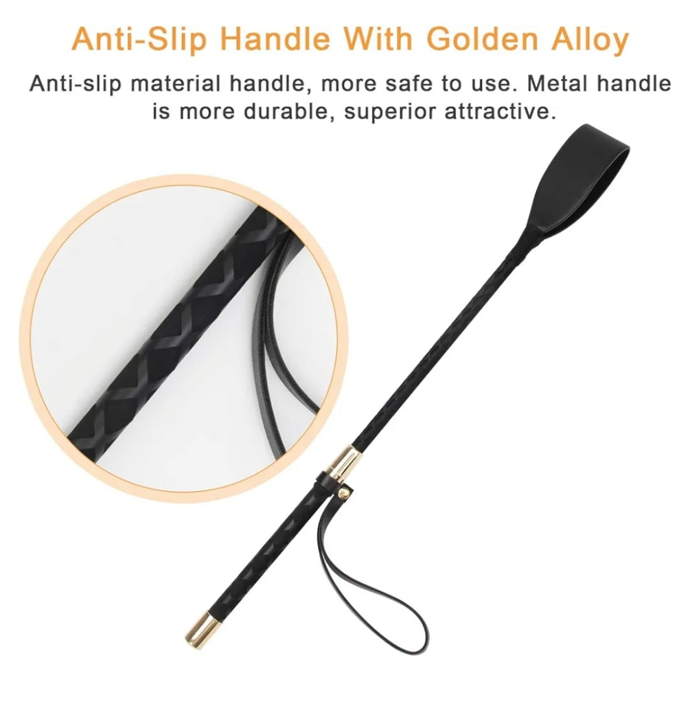 Coolrunner Riding Crop for Horse, 18 Inch Horse Whip with PU Leather Equestrianism Horse Crop Double Slapper
