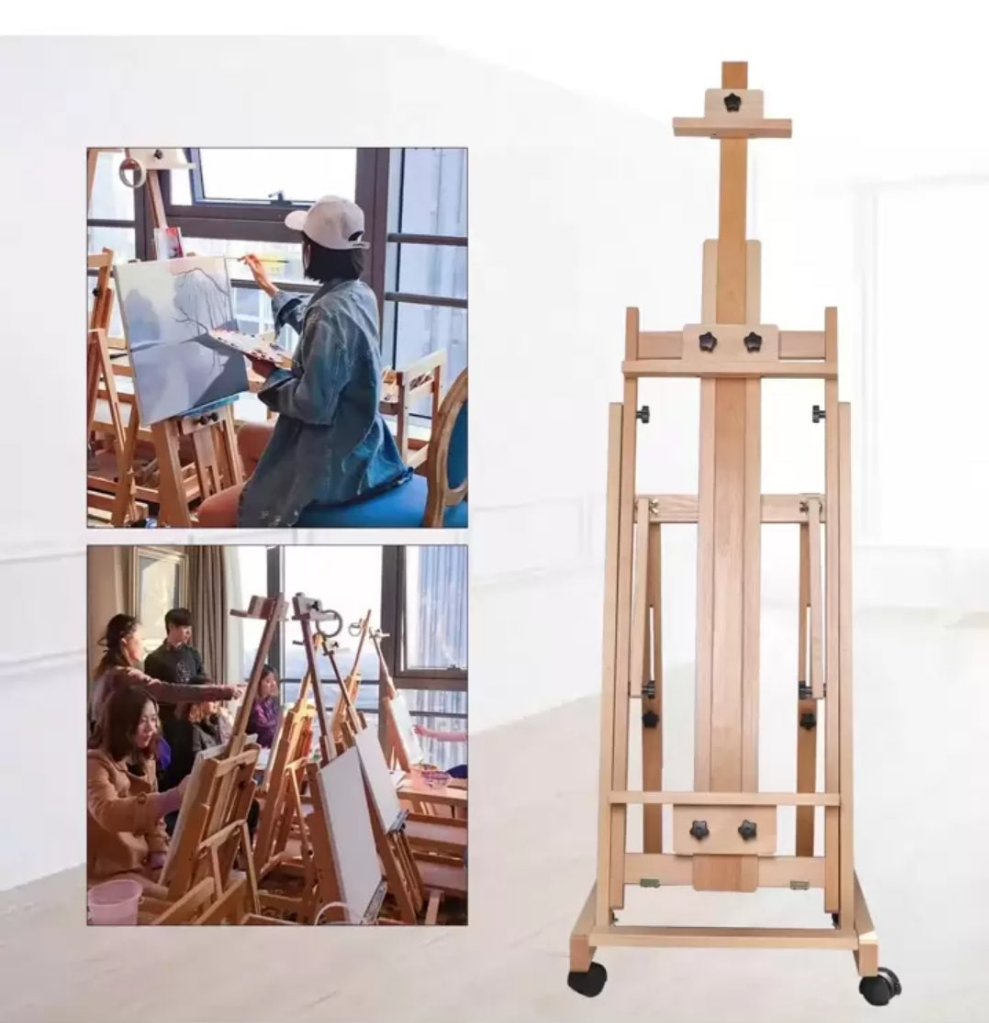 Studio Easel, Dual-Purpose Floor Folding Sketching Easel For Painting, Sketching, Display, Etc