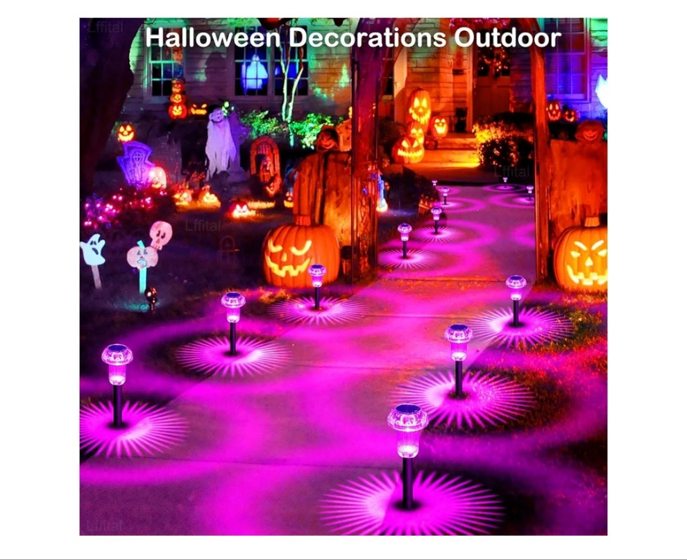 Solar Pathway Lights Outdoor Solar Mushroom Lights Outdoor 8 Pack Outside LED Lighting Stake Waterproof for Path, Lawn, Garden,Driveway, Landscape,Backyard,Courtyard