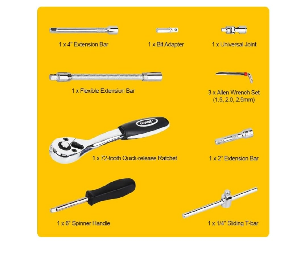 72 -tooth ratchet set