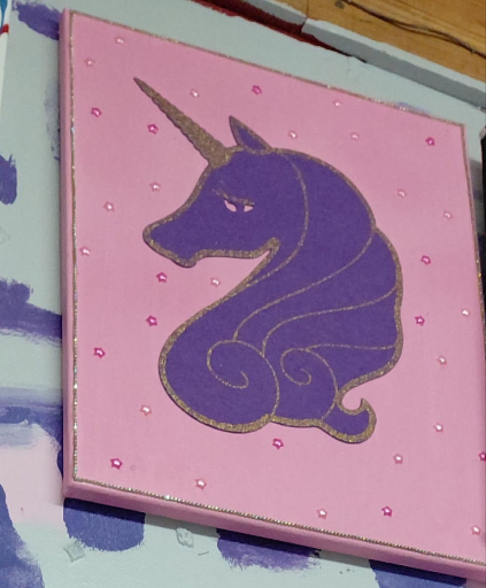 COCOMONEY ART UNICORN BLING 1 of 1 custom painting