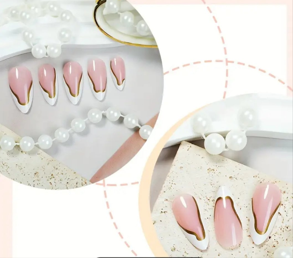 24 pcs acrylic Cocomoney nails with glue and nail accessories