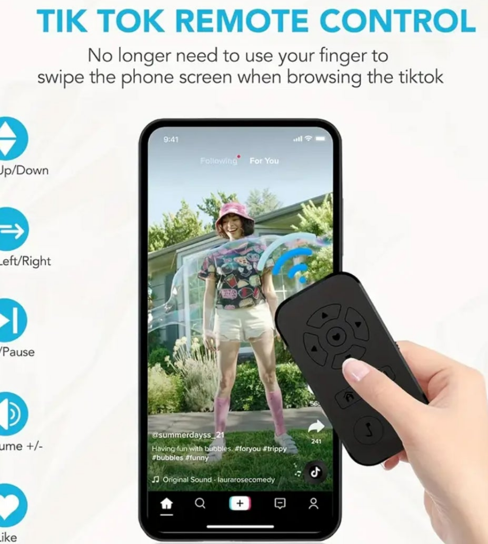 Remote Control Page Turner For Kindle, Ipad Surface Comics, For IPhone, Android Tablets Reading Novels Taking Photos