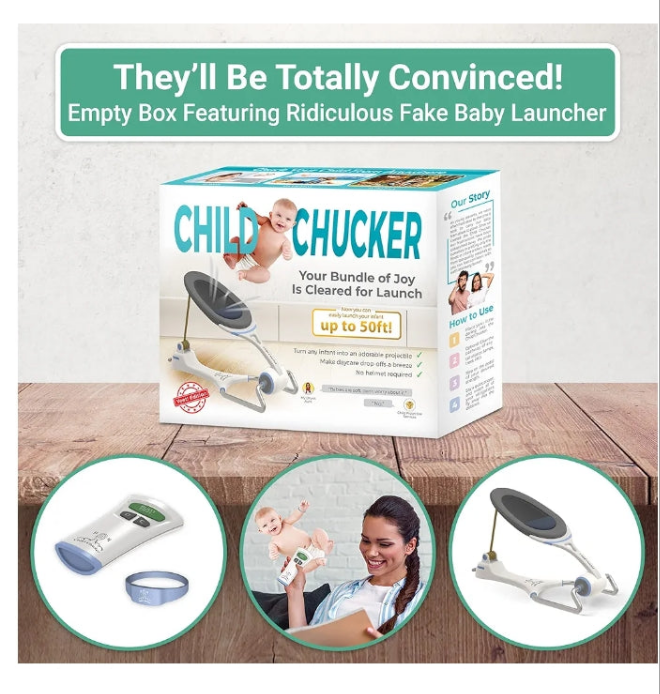 Hilarious Gag Gift Empty Box Wrap Your Real Present Inside to Prank Friends or Family with This Practical Joke for Men or Women. Funny Idea for New Parents or Baby Shower.