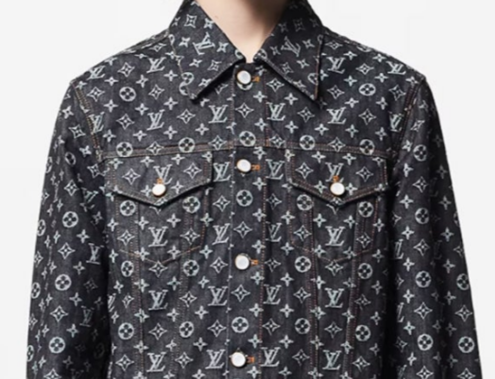 Louis Vuitton Monogram Jacquard Denim and Jacket Monogram Jacquard Denim Skate Pants 2 piece outfit