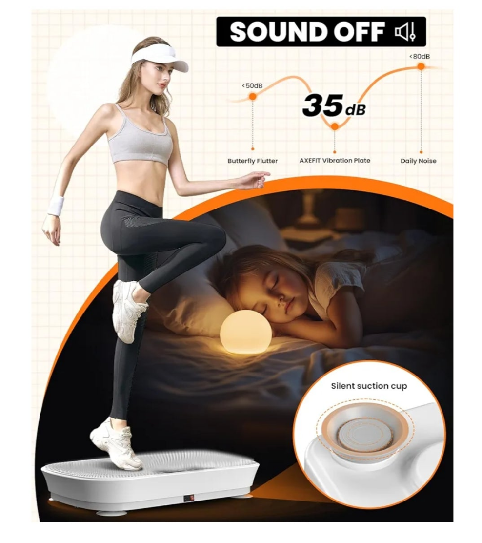 Vibration Plate Exercise Machine - Bluetooth Music & 400LBS Capacity Vibration Plate for Lymphatic Drainage & Weight Loss with 99 Speed Levels, Whole Body Waver Vibration Plate for Home Fitness