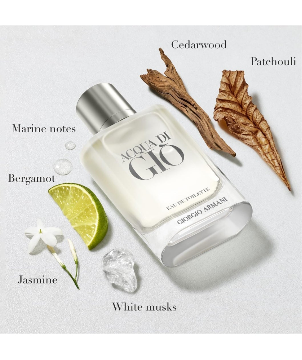 Armani Beauty - Acqua di Giò - Eau de Toilette - Cologne for Men - Long Lasting Fragrance with Bergamot notes, Jasmine, White Musks, Patchouli & Cedarwood