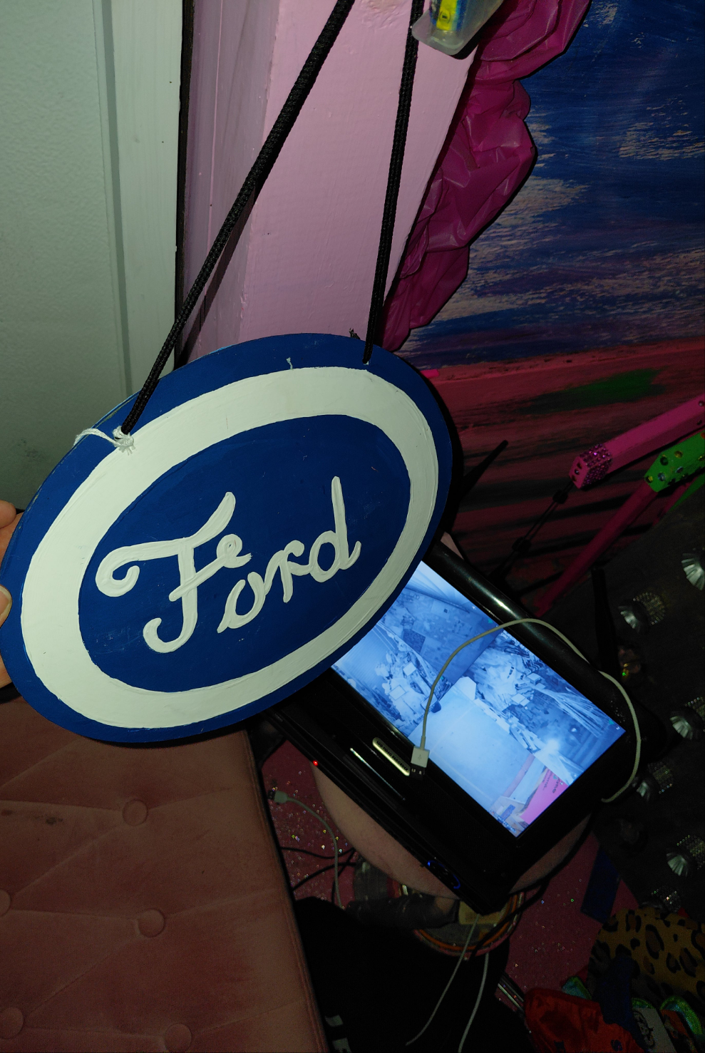 COCOMONEY ART Ford 1 OF 1 CUSTOM PIECE BY COCOMONEY wood painting