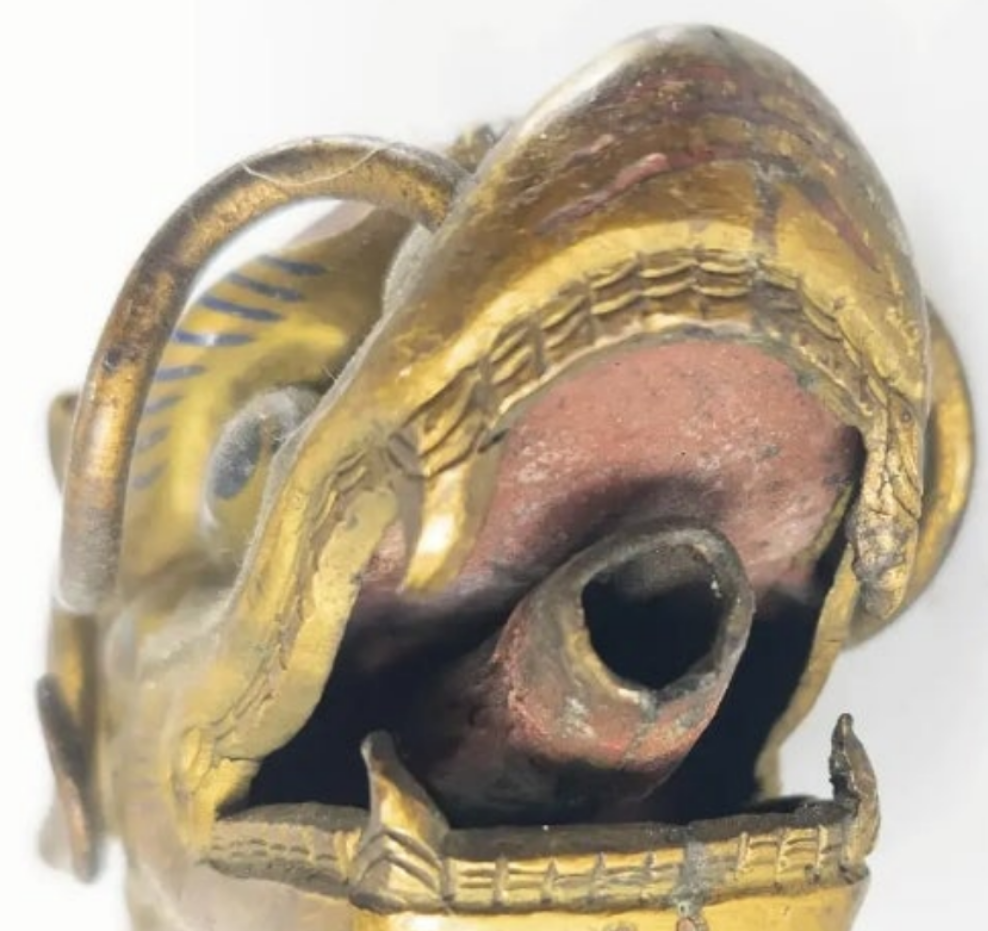 Rare 18th Century Chinese Cloisonne Enamel Gilt Bronze Dragon Cane Scepter