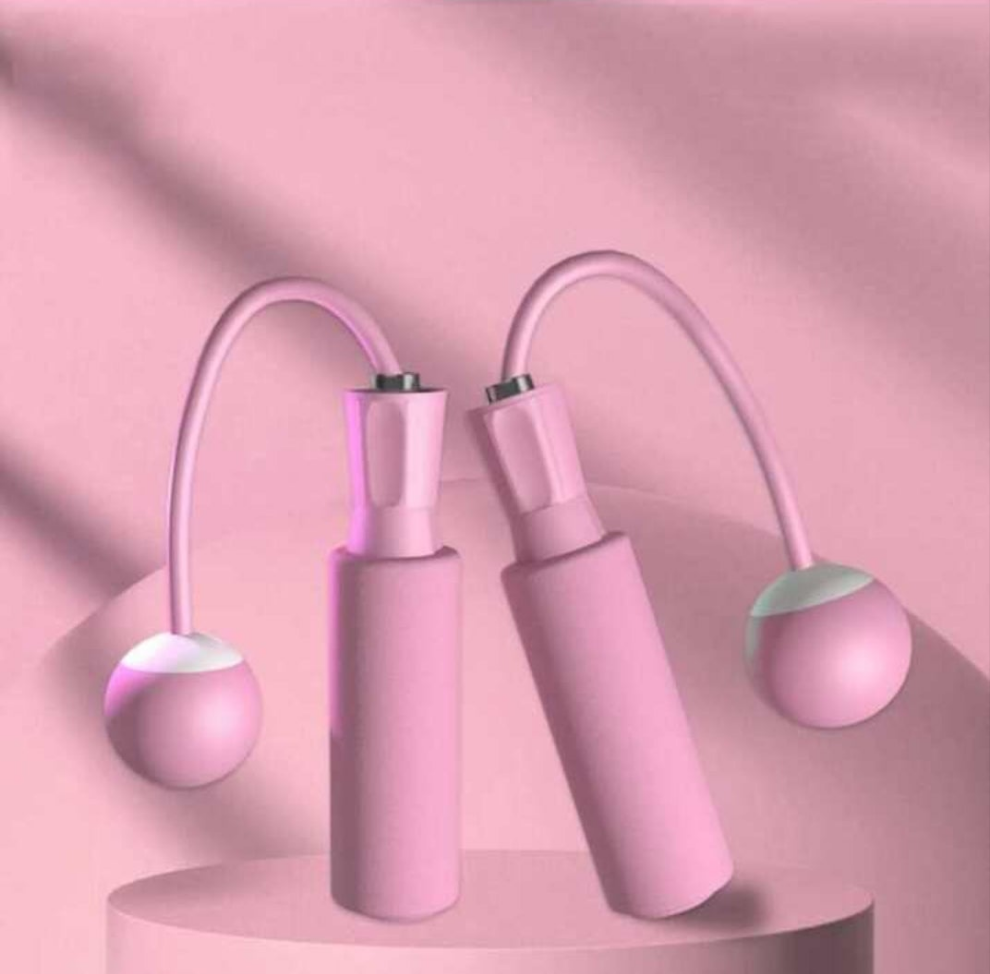 2pcs Pink PVC Cordless Skipping Jump Rope