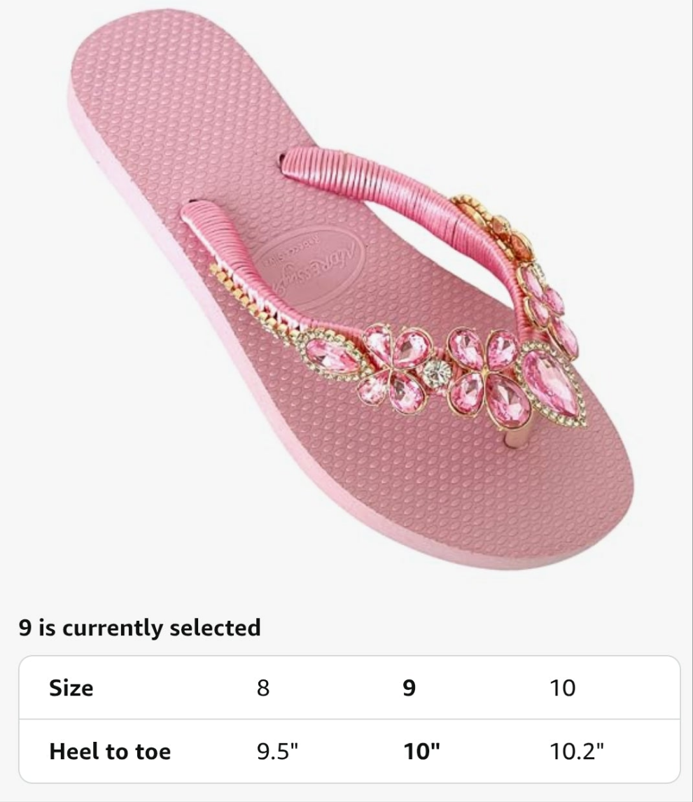 Glam Rhinestones Flip Flops For Women