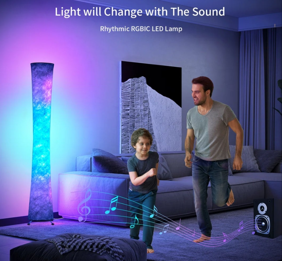 LED Dimmable Novelty Floor Lamp with Remote and APP Control