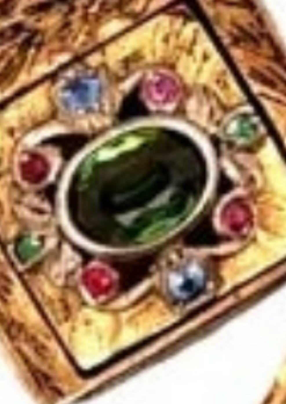 Victorian Ruby Sapphire Emerald Demantoid Silver Gold Plated Powder Lipstick SetEmerald,Garnet,Ruby,Sapphire gold plated silver
