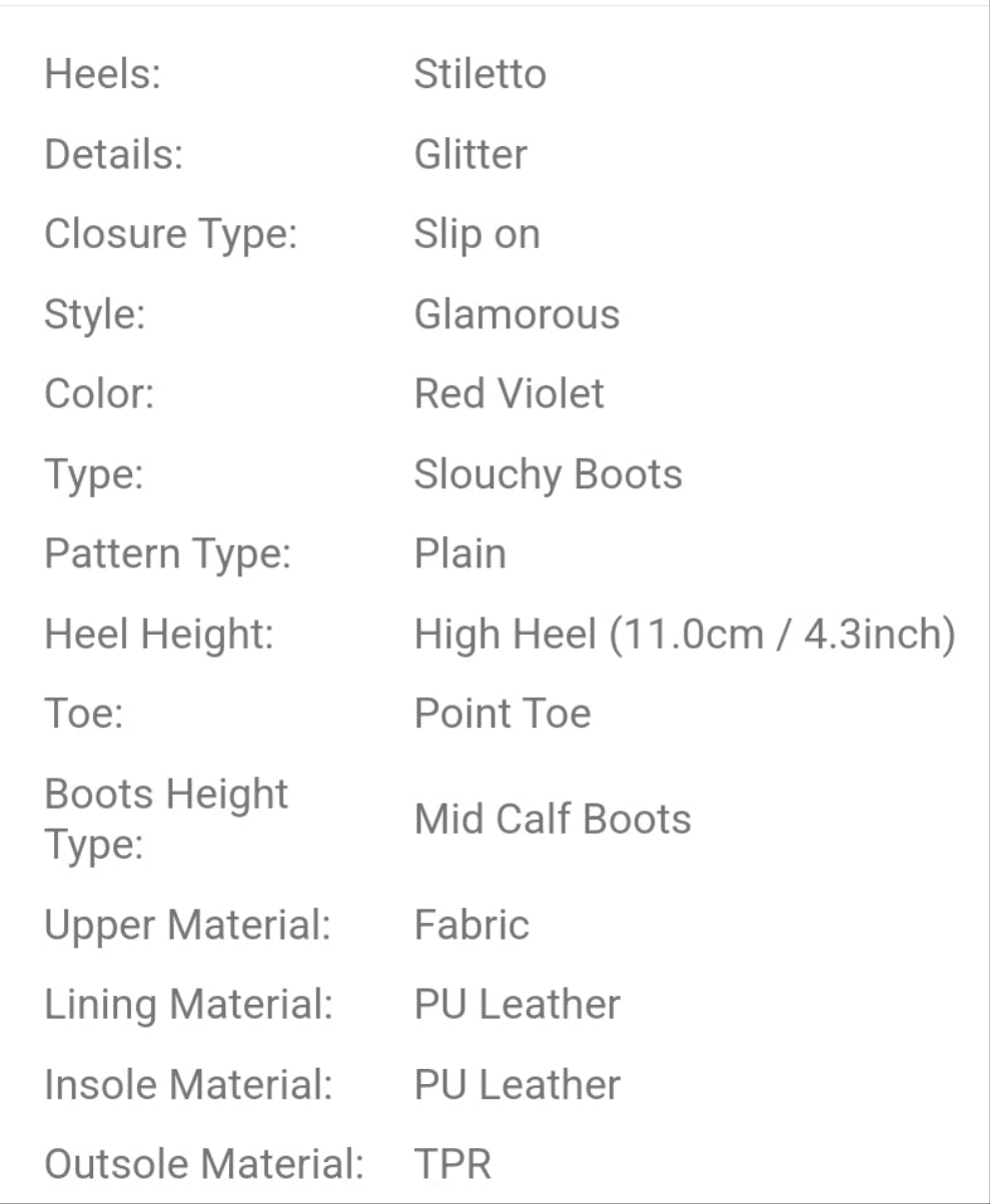 Pointy Toe Slip On Stiletto Heel Boots