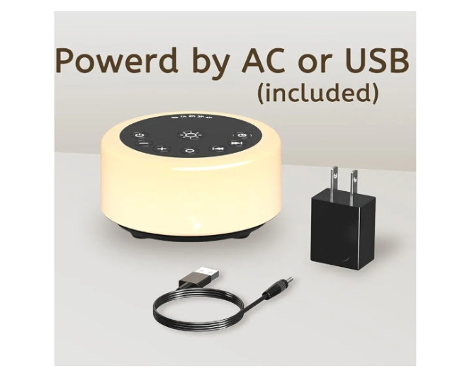 Color Noise Sound Machine White Noise Machine 12 Colors Night Lights Brown Noise Machine with 30 Soothing Sounds Sleep Sound Machine with 5 Timers Portable for Home Travel and Office(Black)