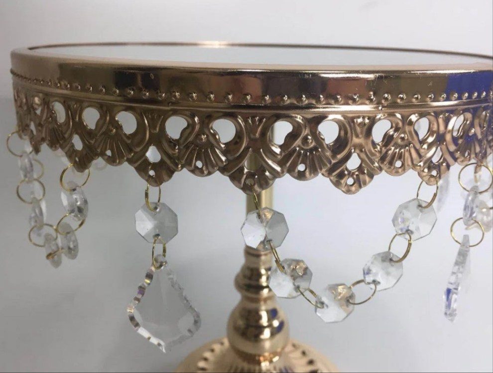 3 Piece Cake Stand Set Stainless steel Crystal Iron Glass Materials