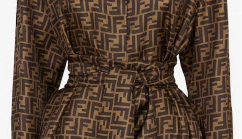 Fendi Brown twill dress