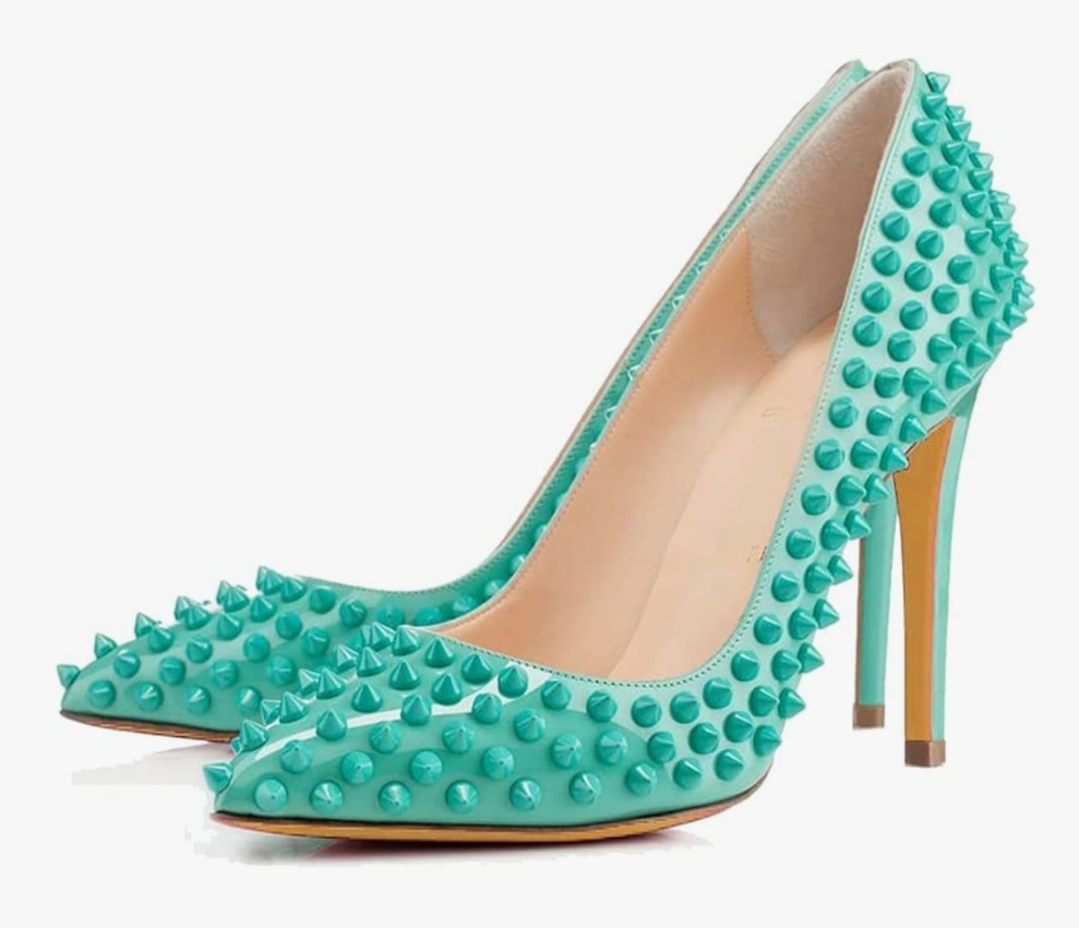 Sexy Heels Pumps Studded Rivett Party Prom Event Birthday Wedding Shoes